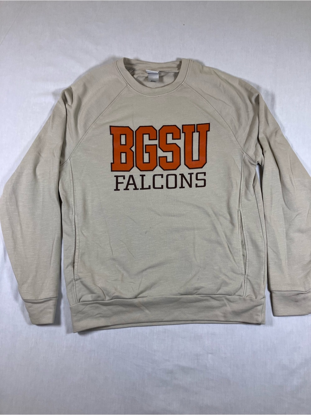 Gear For Sports BGSU Falcons Crewneck Sweatshirt - Beige and Orange